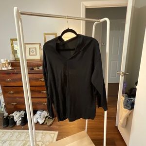 Light weight black hoodie pullover-2XL